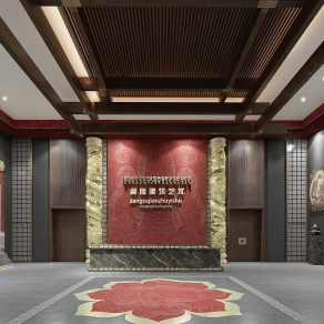 藏族文化博物馆入口大厅3D模型下载